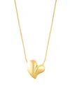 Adornia Tarnish Resistant 18k Gold Plated Oversized Puffy Heart Necklace In Gold
