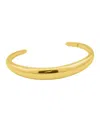 Adornia 14k Plated Tarnish Resistant Dome Cuff Bracelet In Gold
