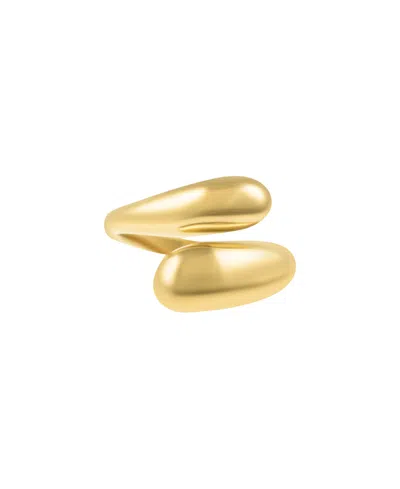 Adornia Gold Tarnish Resistant Overlapping Chunky Bands Ring