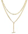 Adornia Gold Toggle And Paperclip Set Of Two Necklaces In Gold