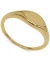 Adornia Gold-tone Water-resistant Signet Ring In Gold