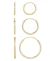 Adornia 14k Over Silver Set Of 3 Endless Hoop Earrings In Gold