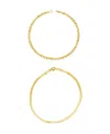 Adornia Gold Watch Band And Herringbone Anklet Set In Gold