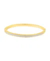Adornia White Enamel Cuff Bracelet In Gold,white