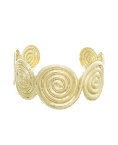 Adornia Gold-plated Swirl Cuff Bracelet