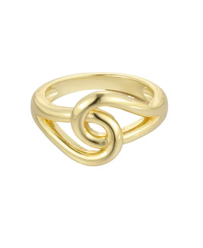 Adornia Gold-tone Knotted Interwoven Band Ring