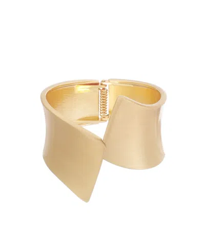 Adornia Gold-tone Overlap Cuff Bracelet