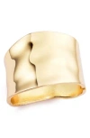 Adornia Hammered Bangle Bracelet In Gold