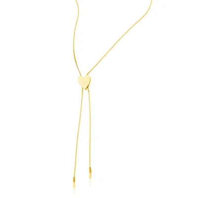 Adornia 14k Plated Heart Bolo Necklace In Yellow