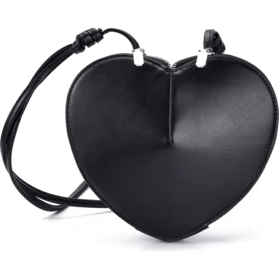 Adornia Heart Crossbody Bag In Black
