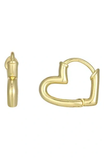 Adornia Heart Hoop Earrings In Pink