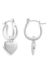 ADORNIA ADORNIA HEART HUGGIE HOOP EARRINGS