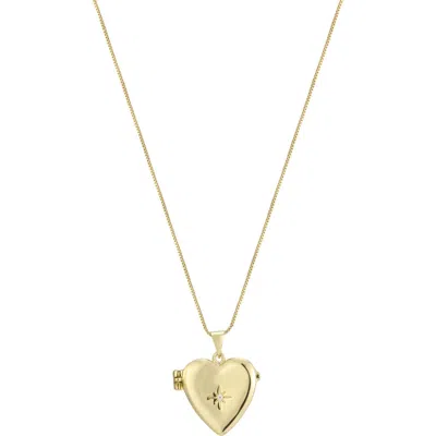 Adornia Heart Locket Pendant Necklace In Gold