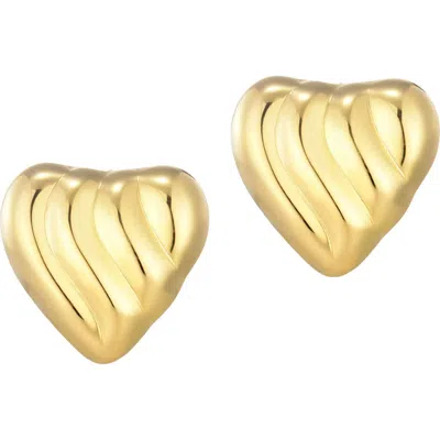 ADORNIA ADORNIA HEART STATEMENT STUD EARRINGS
