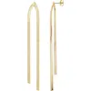 Adornia Herringbone Chain Drop Earrings In Gold
