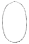 Adornia Herringbone Chain Necklace In Metallic