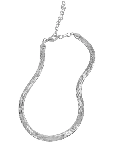 Adornia Herringbone Snake Necklace