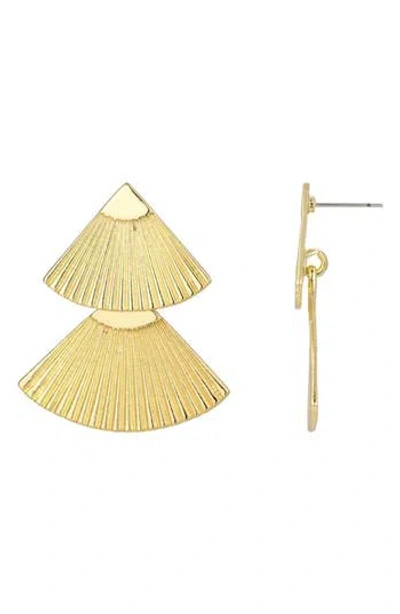 Adornia Honore Fan Drop Earrings In Gold