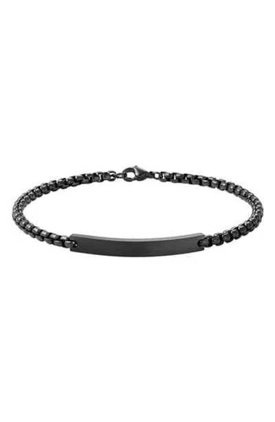Adornia Id Bar Bracelet In Black