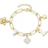 Adornia Initial Charm Bracelet In Gold