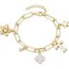 Adornia Initial Charm Bracelet In Gold