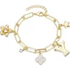 Adornia Initial Charm Bracelet In Gold