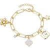 Adornia Initial Charm Bracelet In Gold
