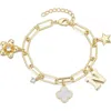 Adornia Initial Charm Bracelet In Gold