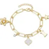 Adornia Initial Charm Bracelet In Gold