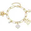 Adornia Initial Charm Bracelet In Gold