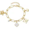 Adornia Initial Charm Bracelet In Gold