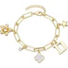 Adornia Initial Charm Bracelet In Gold