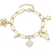 Adornia Initial Charm Bracelet In Gold