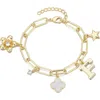 Adornia Initial Charm Bracelet In Gold
