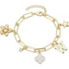 Adornia Initial Charm Bracelet In Gold