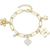 Adornia Initial Charm Bracelet In Gold