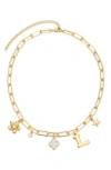 Adornia Initial Charm Pendant Necklace In Gold