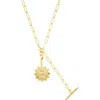Adornia Initial Cz Pendant Toggle Necklace In Gold-b