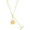Adornia Initial Cz Pendant Toggle Necklace In Gold-d