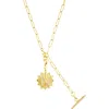 Adornia Initial Cz Pendant Toggle Necklace In Gold-n