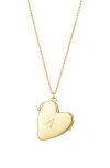 Adornia Initial Heart Pendant Necklace In Gold