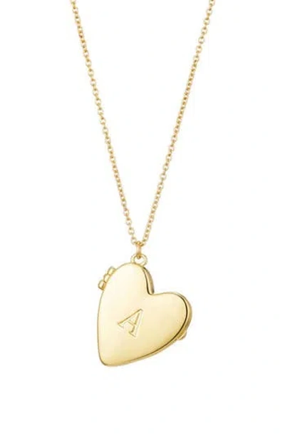 Adornia Initial Heart Pendant Necklace In Gold