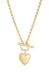 Adornia Initial Heart Toggle Necklace In Gold