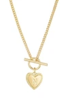 Adornia Initial Heart Toggle Necklace In Gold