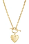 Adornia Initial Heart Toggle Necklace In Gold