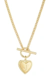 Adornia Initial Heart Toggle Necklace In Gold