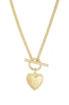 Adornia Initial Heart Toggle Necklace In Gold