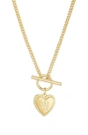 Adornia Initial Heart Toggle Necklace In Gold