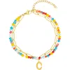 Adornia Initial Layered Bracelet In Multi-c