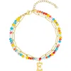 Adornia Initial Layered Bracelet In Letter E